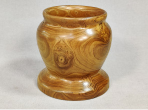 Handmade Wooden Pot / Russian Olive Burl Wood
